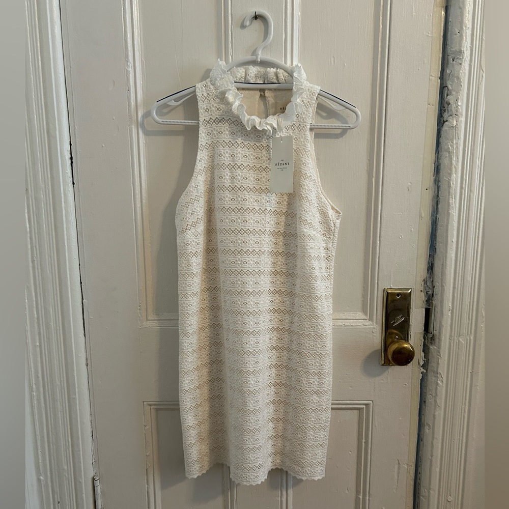 Sézane Pavelle dress in white- never worn! New with tags